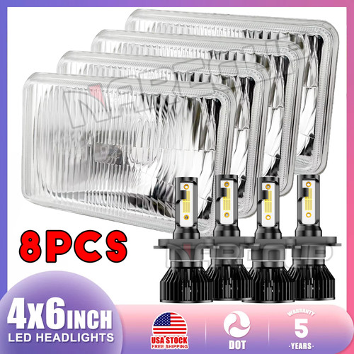 4pcs 4x6 led headlights - 4pcs, 4x6"