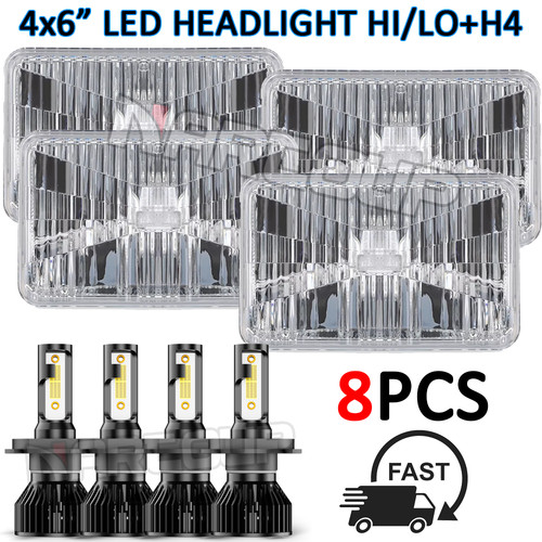 4pcs 4x6 led headlights lo - 4pcs, hi/lo